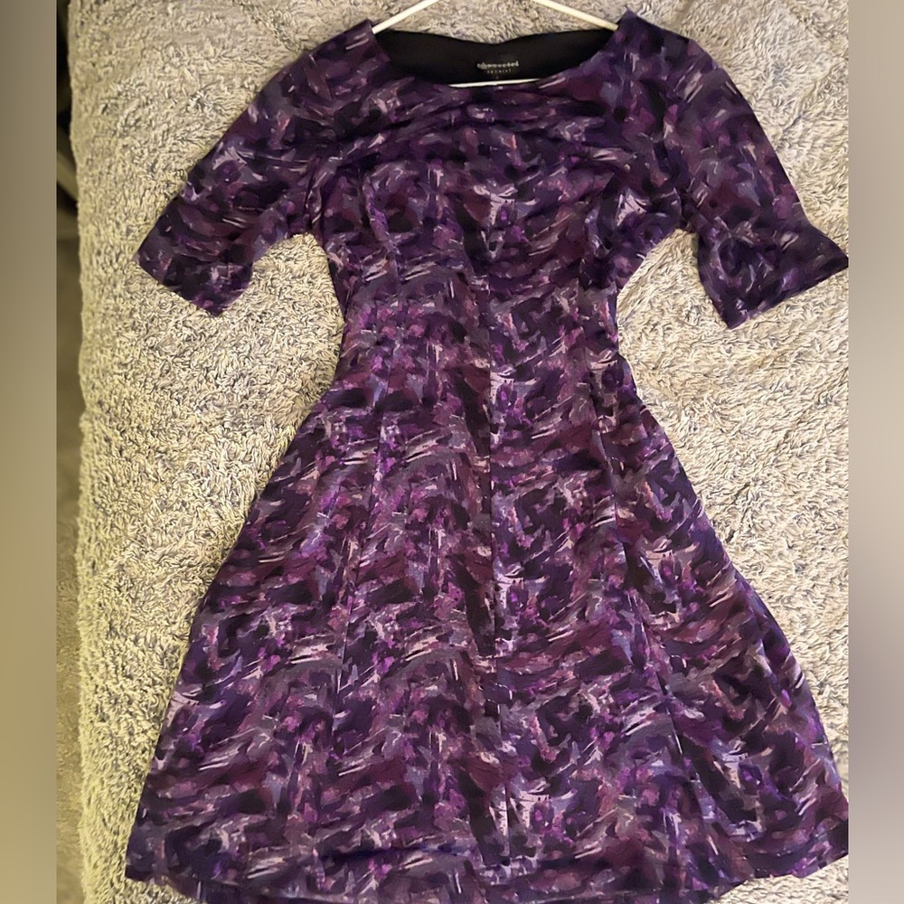 Lovely Purple Dress A-line dress soft knit feel flowing and comfortable